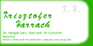 krisztofer harrach business card
